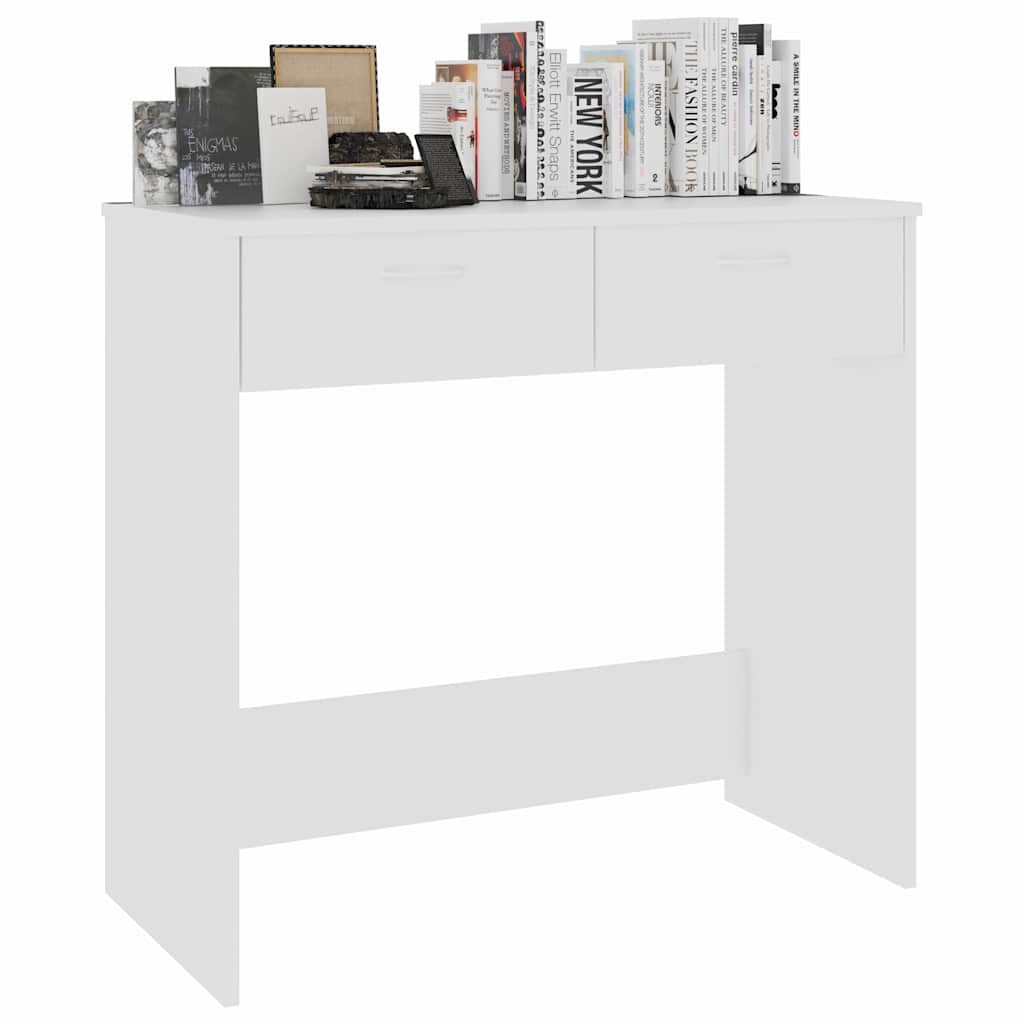 vidaXL Desk | White | Engineered wood | Compact | Desk | Rectangular | Modern 5
