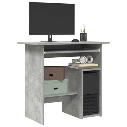 vidaXL Desk | Concrete Grey | Engineered Wood | Compact | Sleek | Desk 1