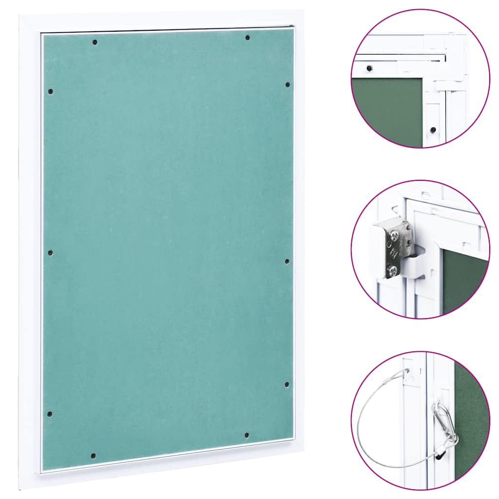 vidaXL Access Panel with Aluminium Frame and Plasterboard 400x600 mm 1