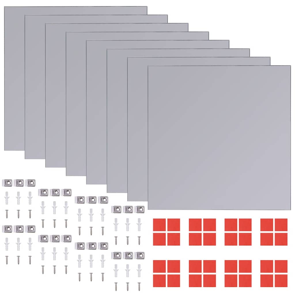 vidaXL Frameless Mirror Tiles Glass 16 pcs 20.5 cm 2