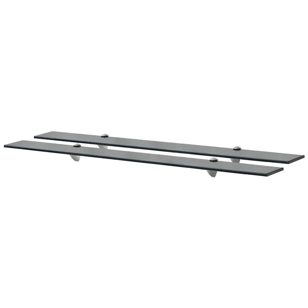 vidaXL Floating Shelves 2 pcs Glass 100x20 cm 8 mm 1