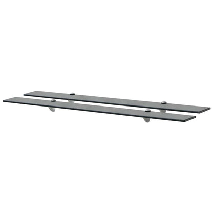 vidaXL Floating Shelves 2 pcs Glass 100x20 cm 8 mm 1