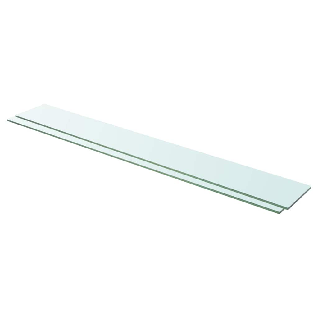 vidaXL Glass Panel | Set of 2 | Clear | Tempered glass | 110x15 cm | Non-slip 1