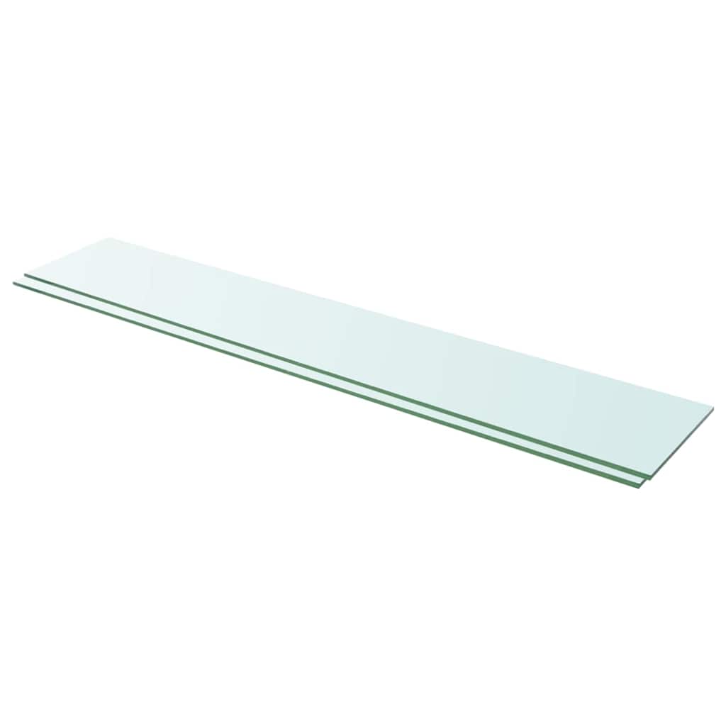 vidaXL Glass Panel | Set of 2 | Clear | Tempered glass | 110 x 20 cm 1