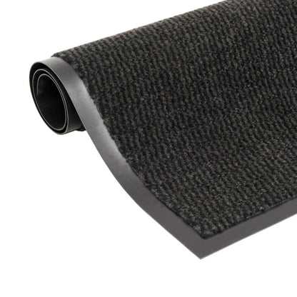 vidaXL Door Mat | Set of 2 | Black | Tufted polypropylene with rubber backing 2