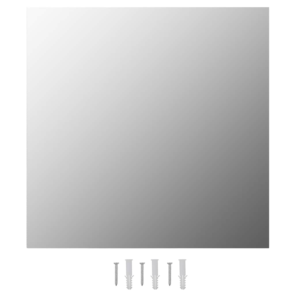 vidaXL Wall Mirror | Set of 2 | Transparent | Glass | 50x50 cm | Mirror 2