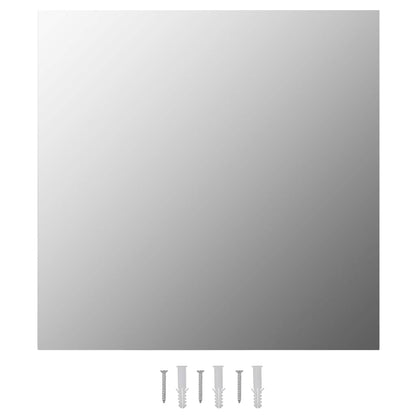 vidaXL Wall Mirror | Set of 2 | Transparent | Glass | 50x50 cm | Mirror 2
