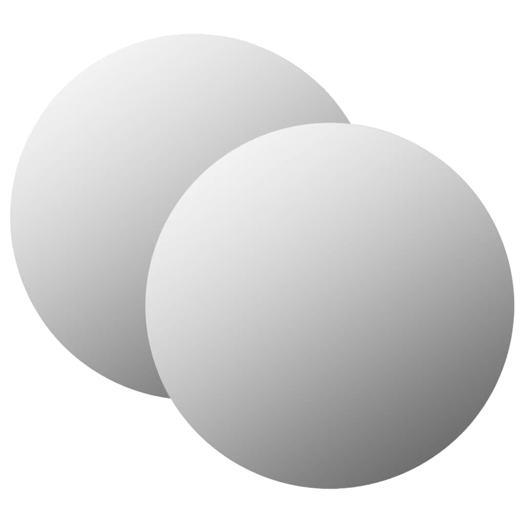 vidaXL Wall Mirrors 2 pcs 50 cm Round Glass 1
