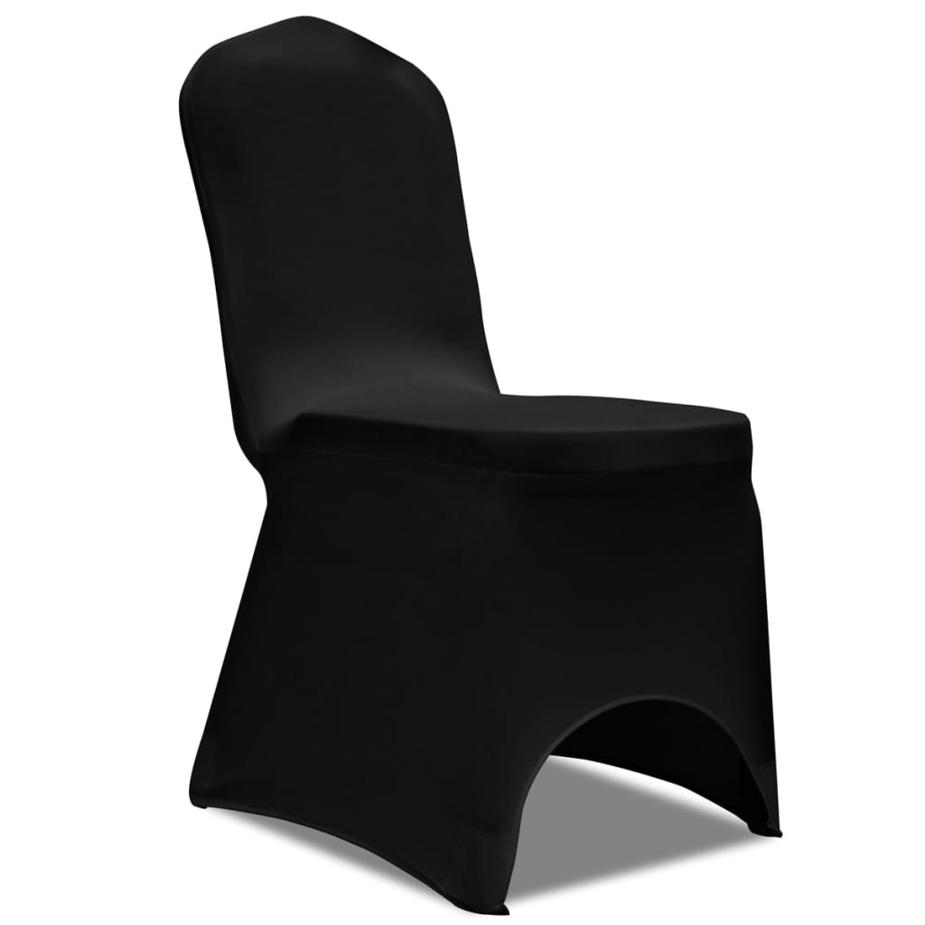 vidaXL Chair Cover | Set of 18 | Black | 90% Polyester, 10% Elastane 2