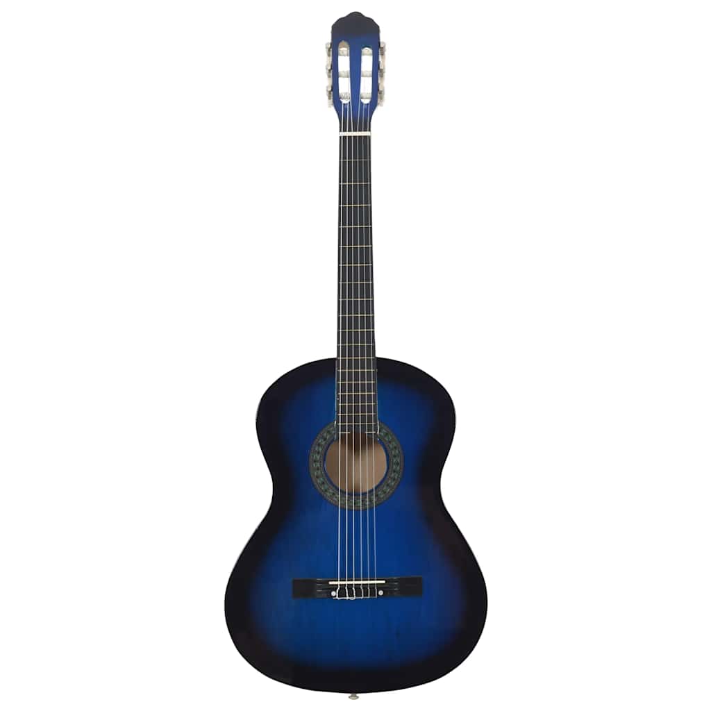 vidaXL Classical Guitar for Beginner Blue 4/4 39" Basswood 3