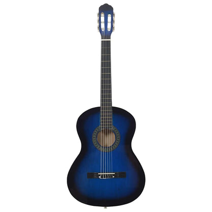 vidaXL Classical Guitar for Beginner Blue 4/4 39" Basswood 3