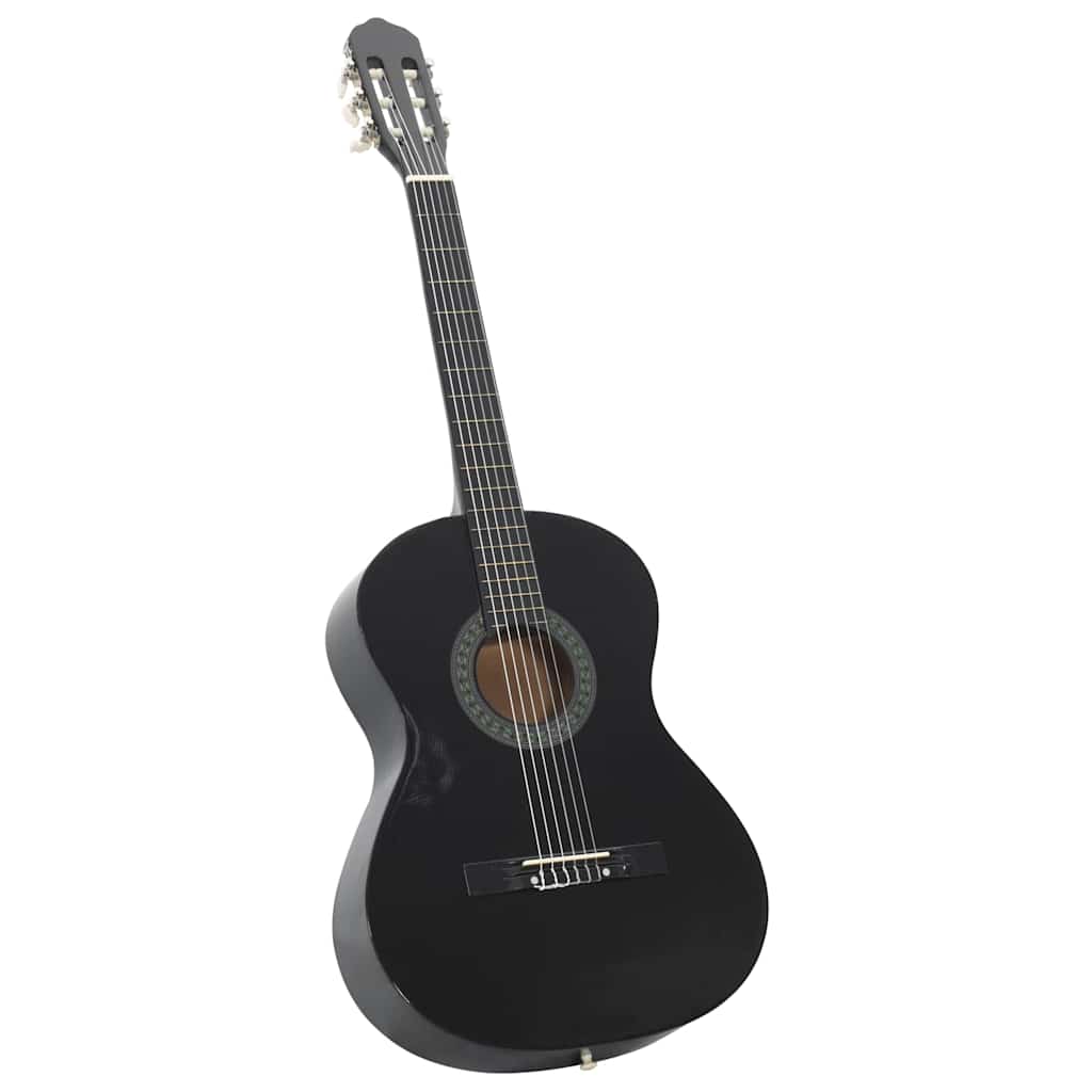 vidaXL Classical Guitar for Beginner Black 4/4 39" Basswood 2