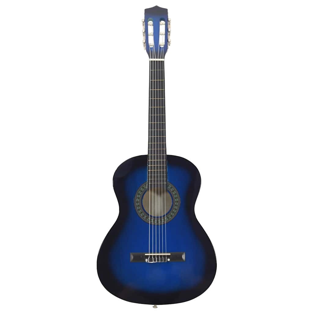 vidaXL Classical Guitar for Beginner and Kids Blue 3/4 36" 3