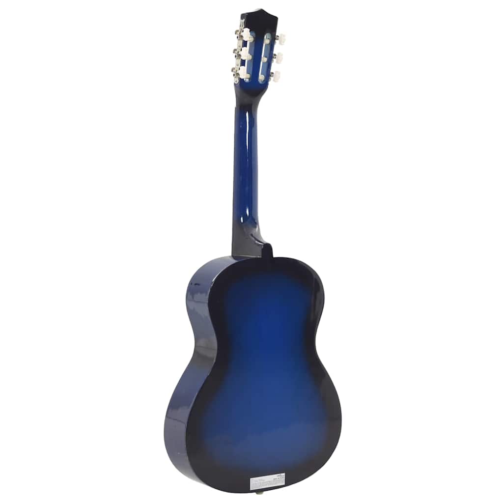 vidaXL Classical Guitar for Beginner and Kids Blue 3/4 36" 5