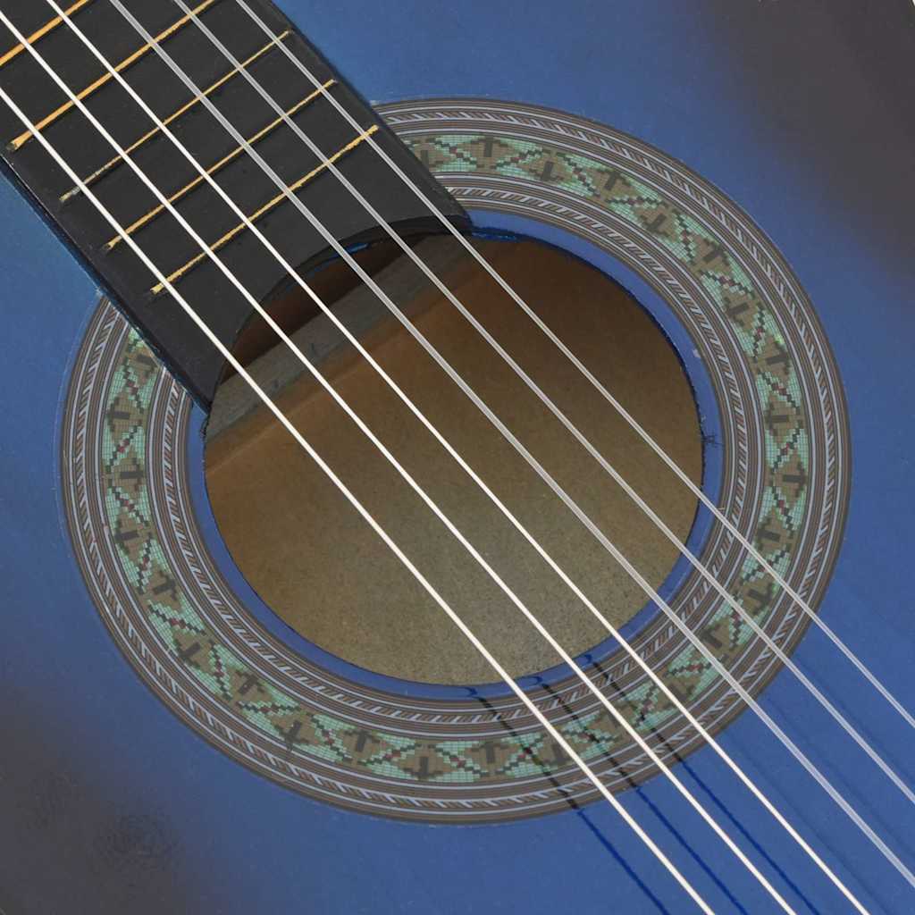 vidaXL Classical Guitar for Beginner and Kids Blue 3/4 36" 6