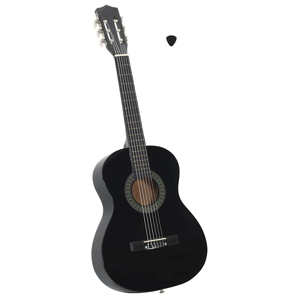 vidaXL Classical Guitar for Beginner and Kids Black 3/4 36" 1