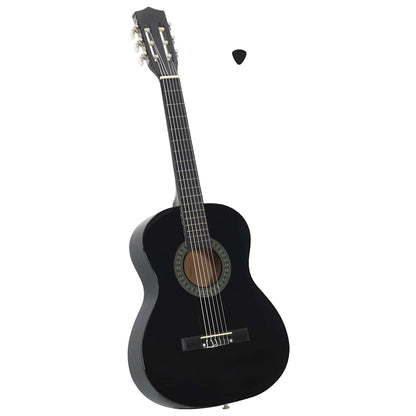 vidaXL Classical Guitar for Beginner and Kids Black 3/4 36" 1