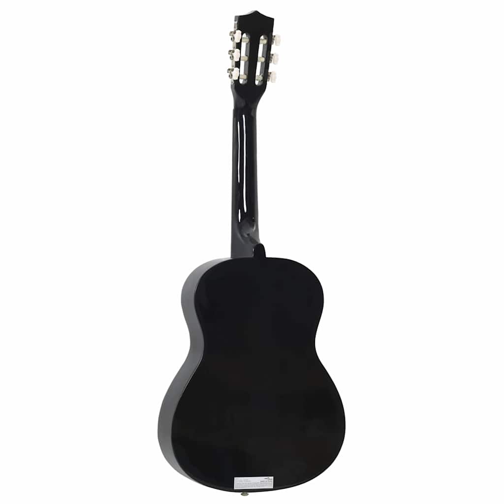 vidaXL 8 Piece Classical Guitar Beginner Set Black 3/4 36" 6