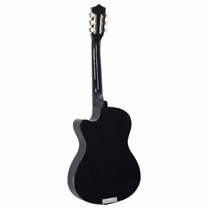 vidaXL Western Classical Cutaway Guitar with 6 Strings Black 38" 5