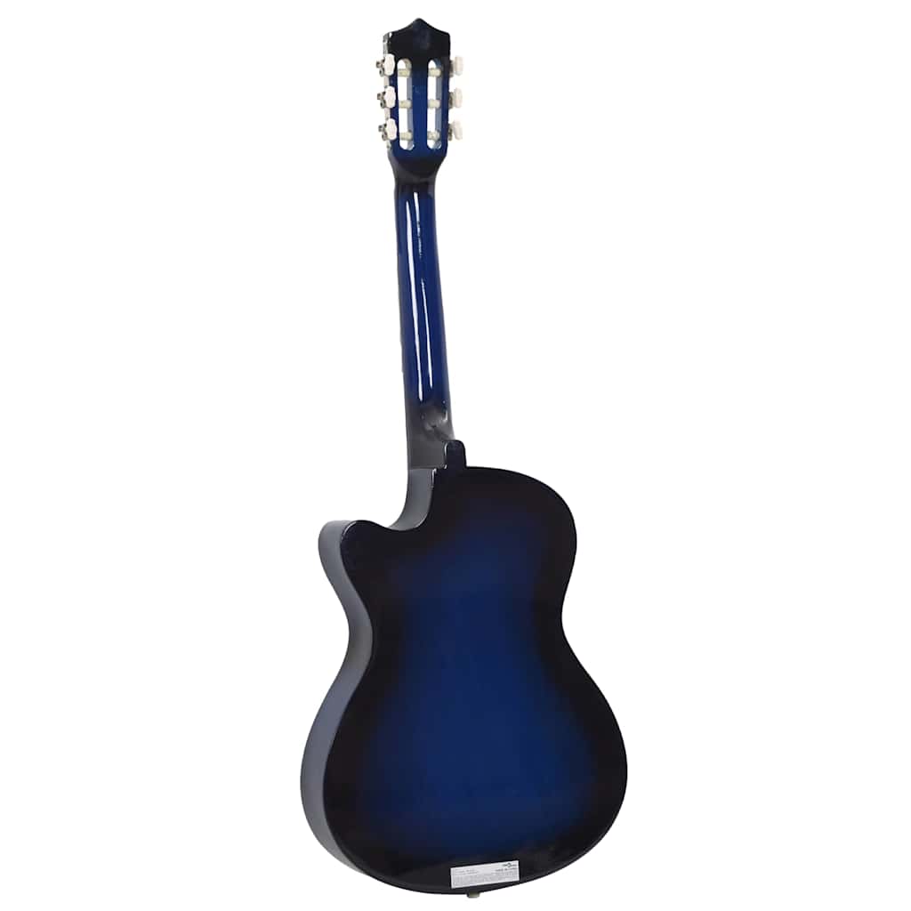 vidaXL Western Classical Cutaway Guitar with 6 Strings Blue Shaded 38 5