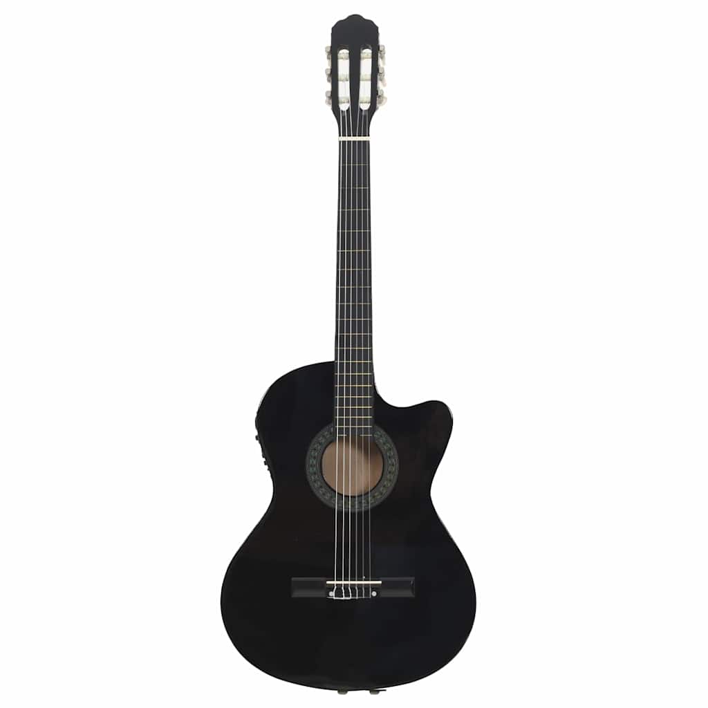 70138 vidaXL Western Classical Cutaway Guitar with Equalizer 6 Strings Black 3