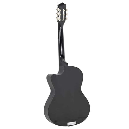 70138 vidaXL Western Classical Cutaway Guitar with Equalizer 6 Strings Black 4