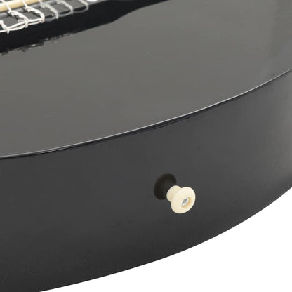 70138 vidaXL Western Classical Cutaway Guitar with Equalizer 6 Strings Black 6