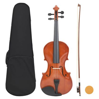 Violin Full Set with Bow and Chin Rest 4/4 Brown
