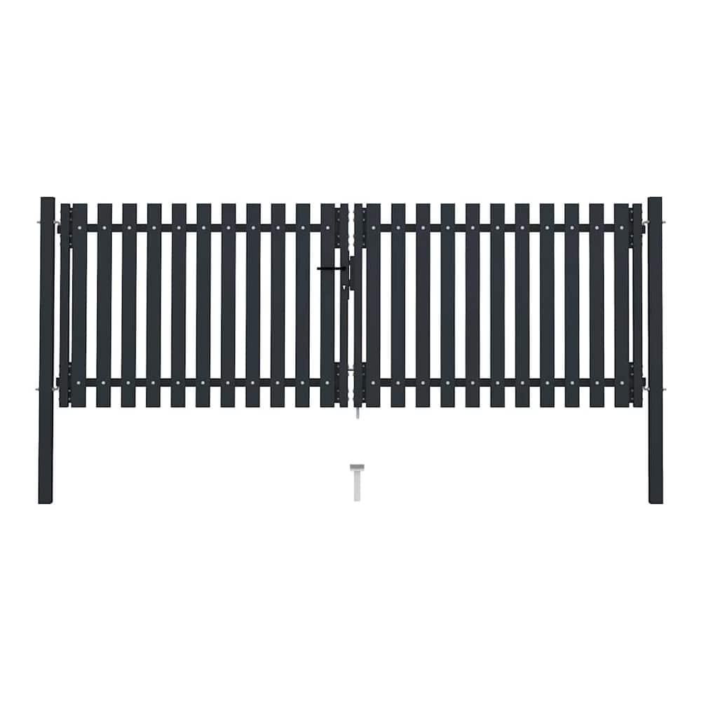 Double Door Fence Gate Steel Anthracite
