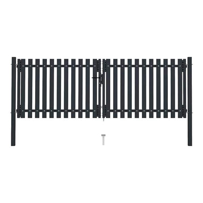 Double Door Fence Gate Steel Anthracite
