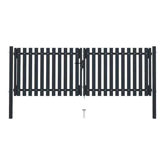 Double Door Fence Gate Steel Anthracite