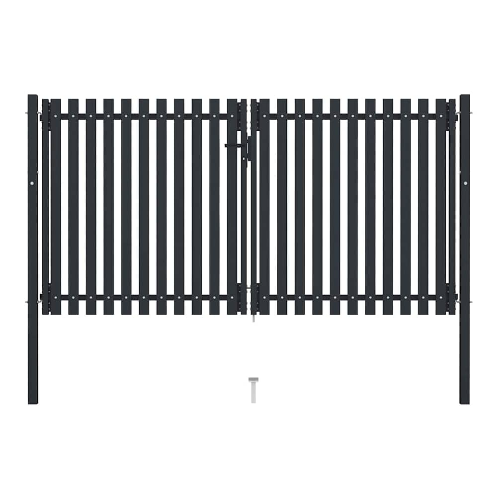 Double Door Fence Gate Steel Anthracite