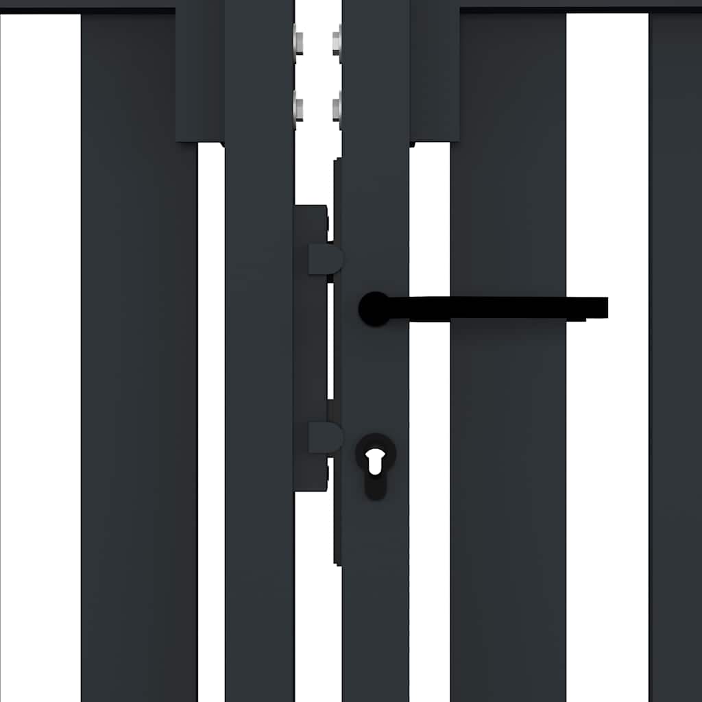 Double Door Fence Gate Steel Anthracite 300 x 175 cm