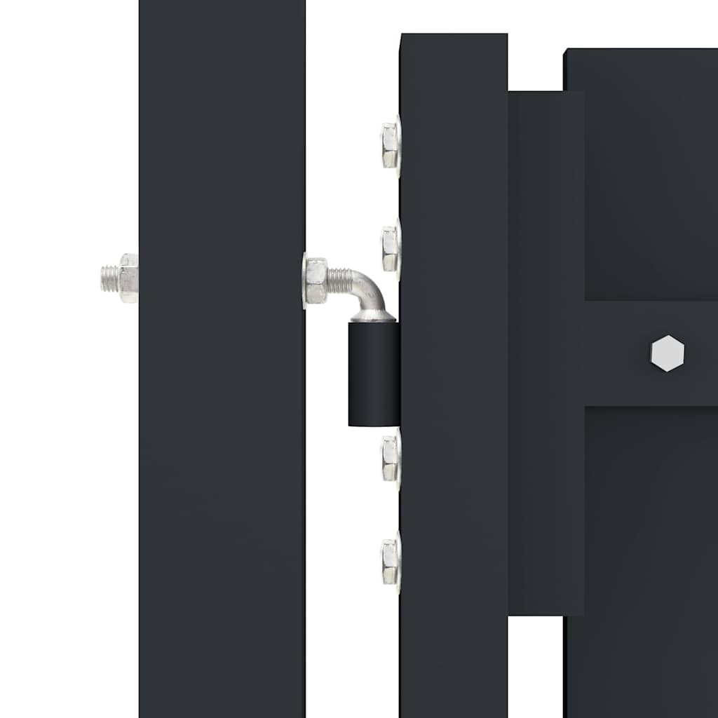 Double Door Fence Gate Steel Anthracite 300 x 175 cm
