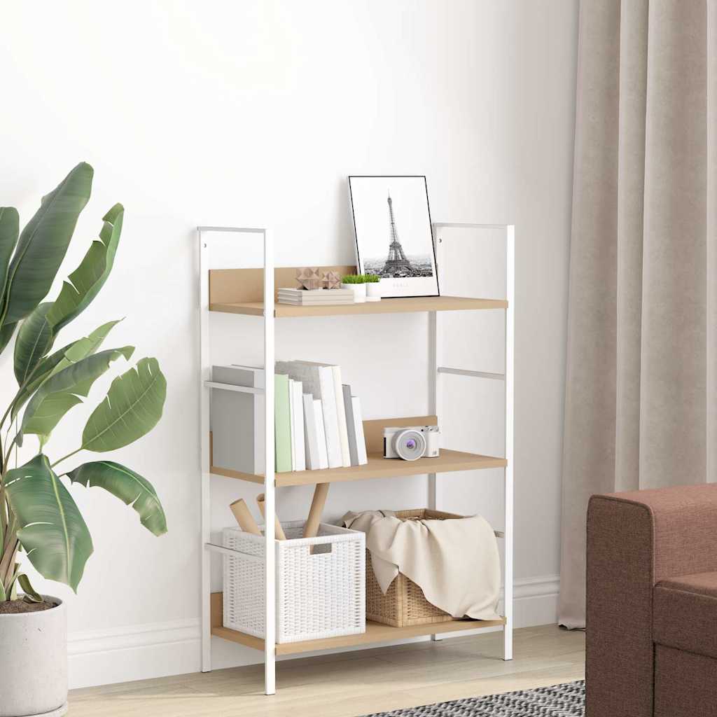 vidaXL Shelf Cabinet | Oak and White | Engineered wood | Medium | Storage 3