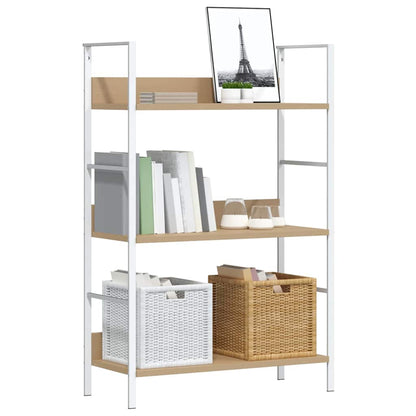 vidaXL Shelf Cabinet | Oak and White | Engineered wood | Medium | Storage 4