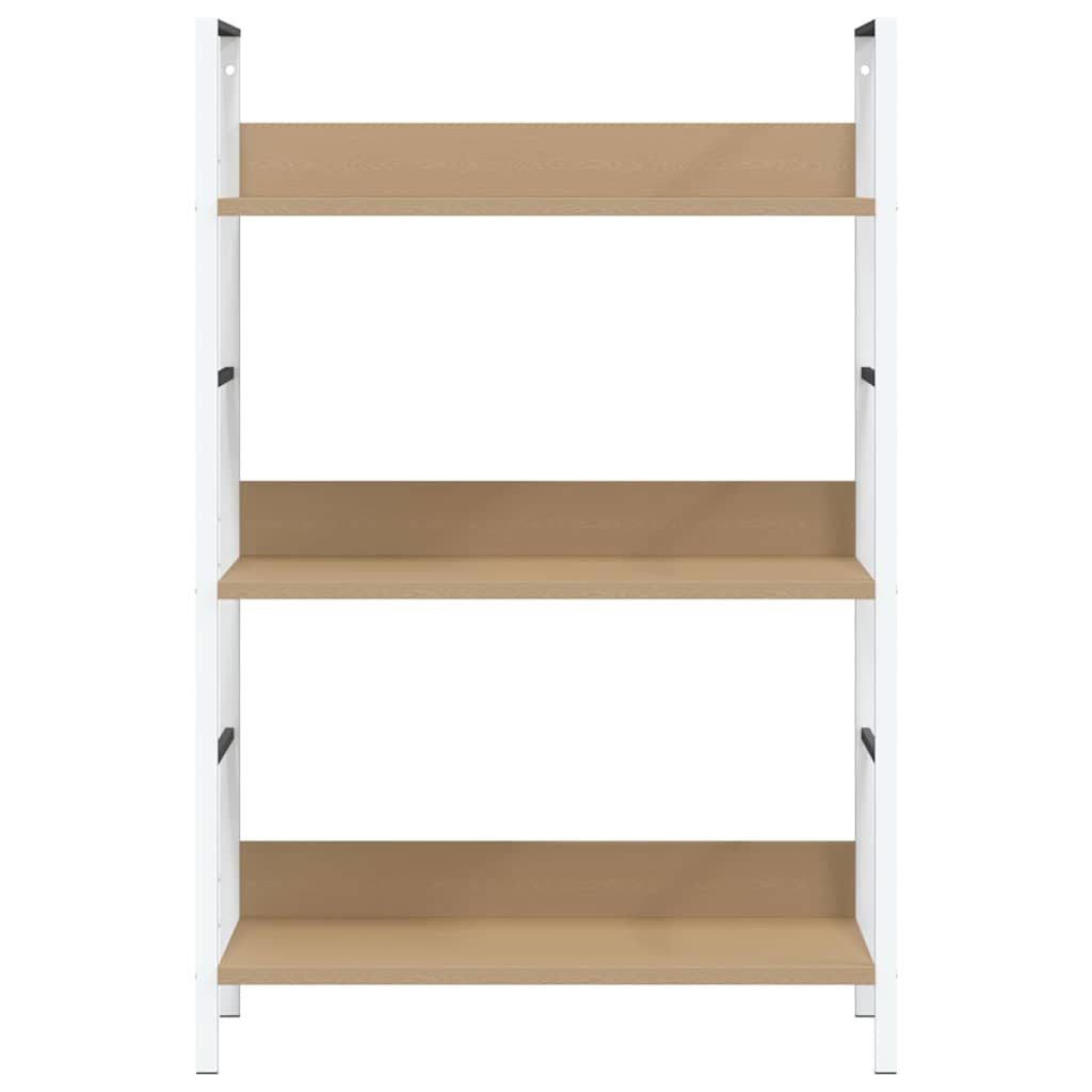 vidaXL Shelf Cabinet | Oak and White | Engineered wood | Medium | Storage 5