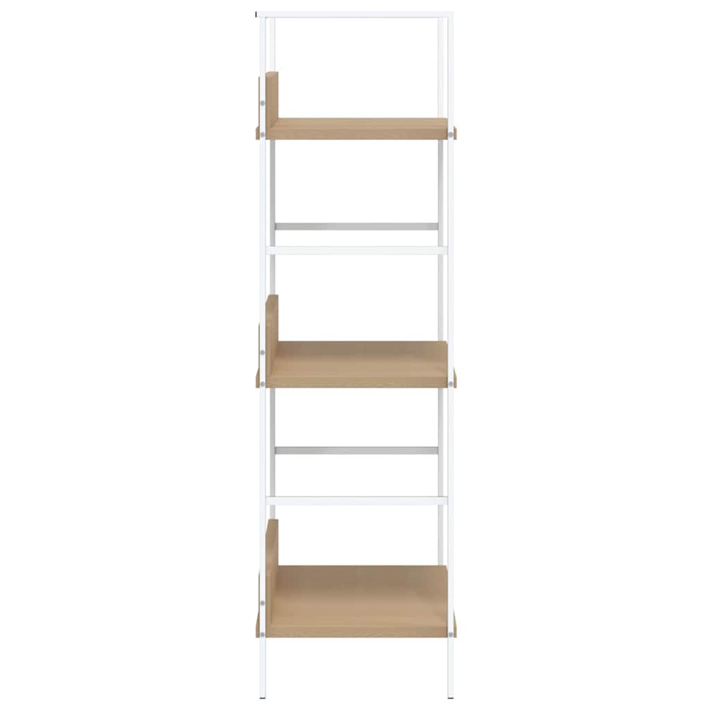 vidaXL Shelf Cabinet | Oak and White | Engineered wood | Medium | Storage 6