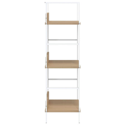 vidaXL Shelf Cabinet | Oak and White | Engineered wood | Medium | Storage 6