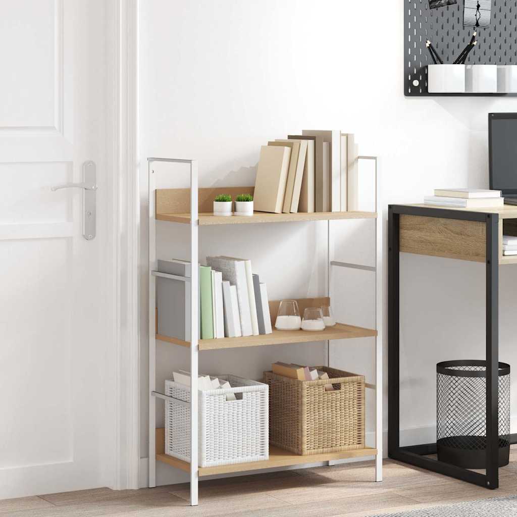 vidaXL Shelf Cabinet | Oak and White | Engineered wood | Medium | Storage 1