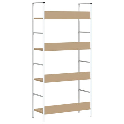 vidaXL Shelf Cabinet | Oak and white | Engineered wood, steel | Medium 6