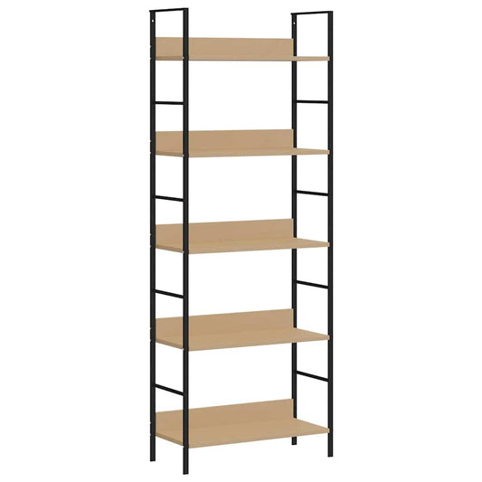 288227 vidaXL 5-Layer Book Shelf Oak 60x27,6x158,5 cm Engineered Wood 2