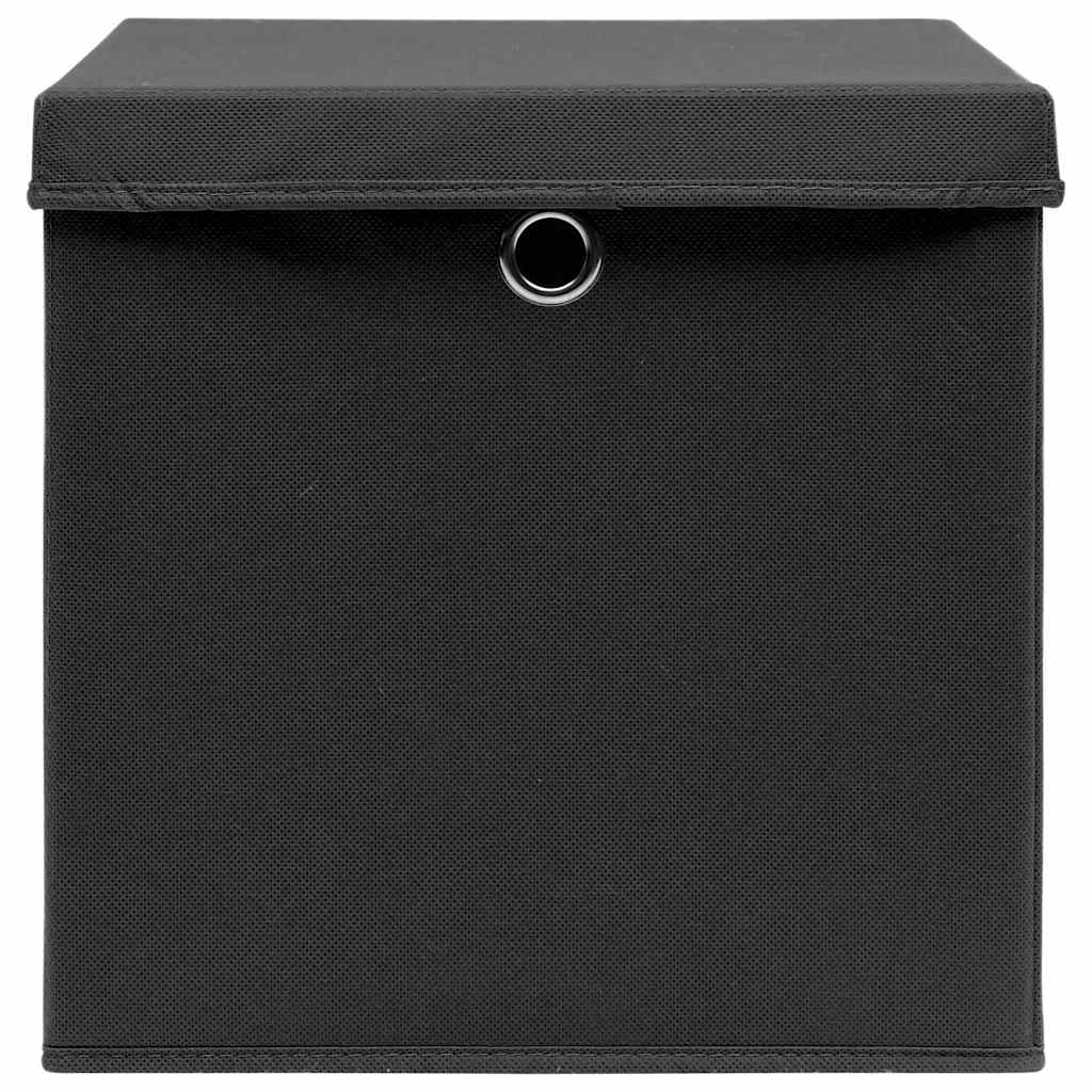 vidaXL Storage Box |  Set of 10 | Black | Non-woven fabric (100% polyester) 3
