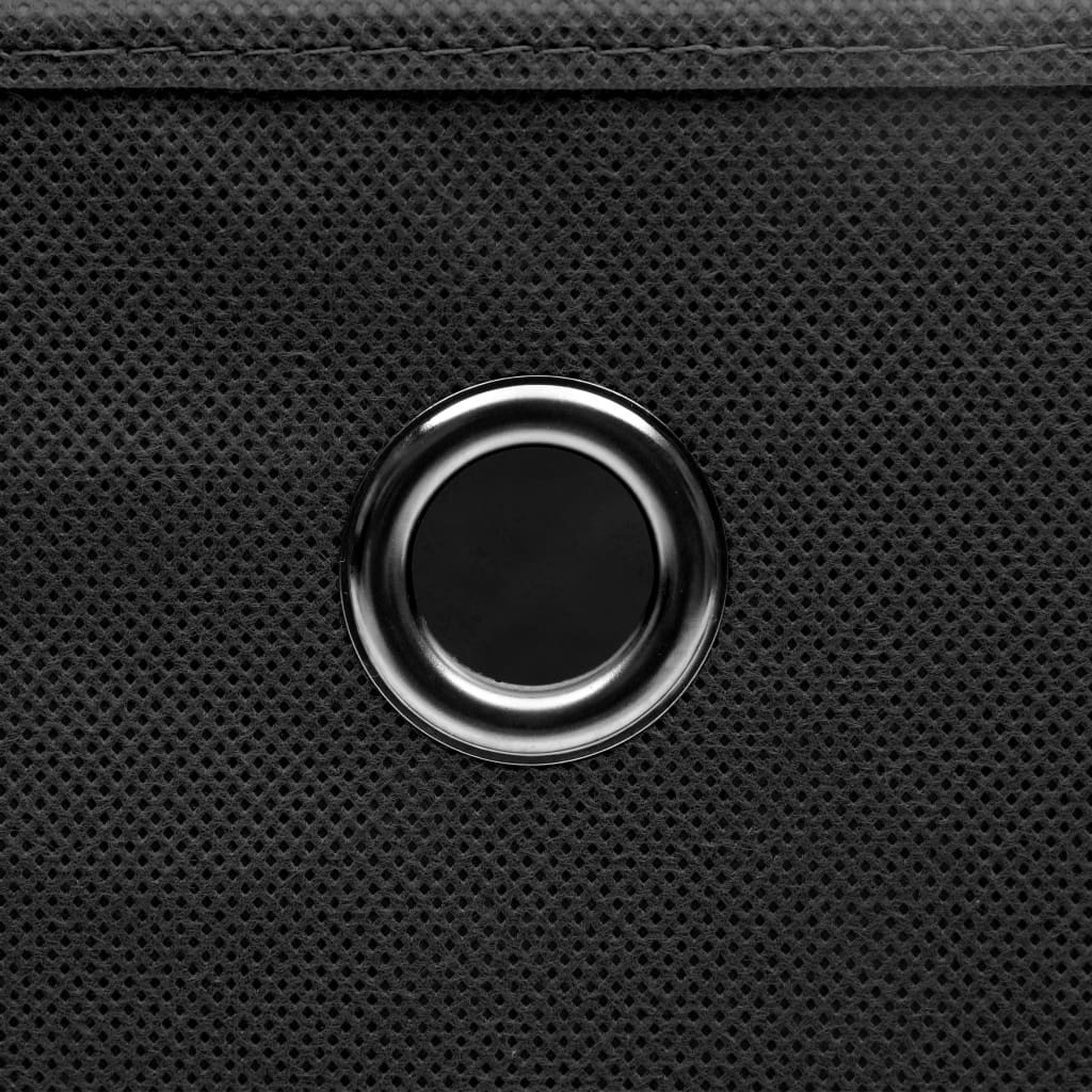 vidaXL Storage Box |  Set of 10 | Black | Non-woven fabric (100% polyester) 5
