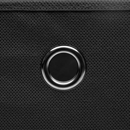 vidaXL Storage Box |  Set of 10 | Black | Non-woven fabric (100% polyester) 5