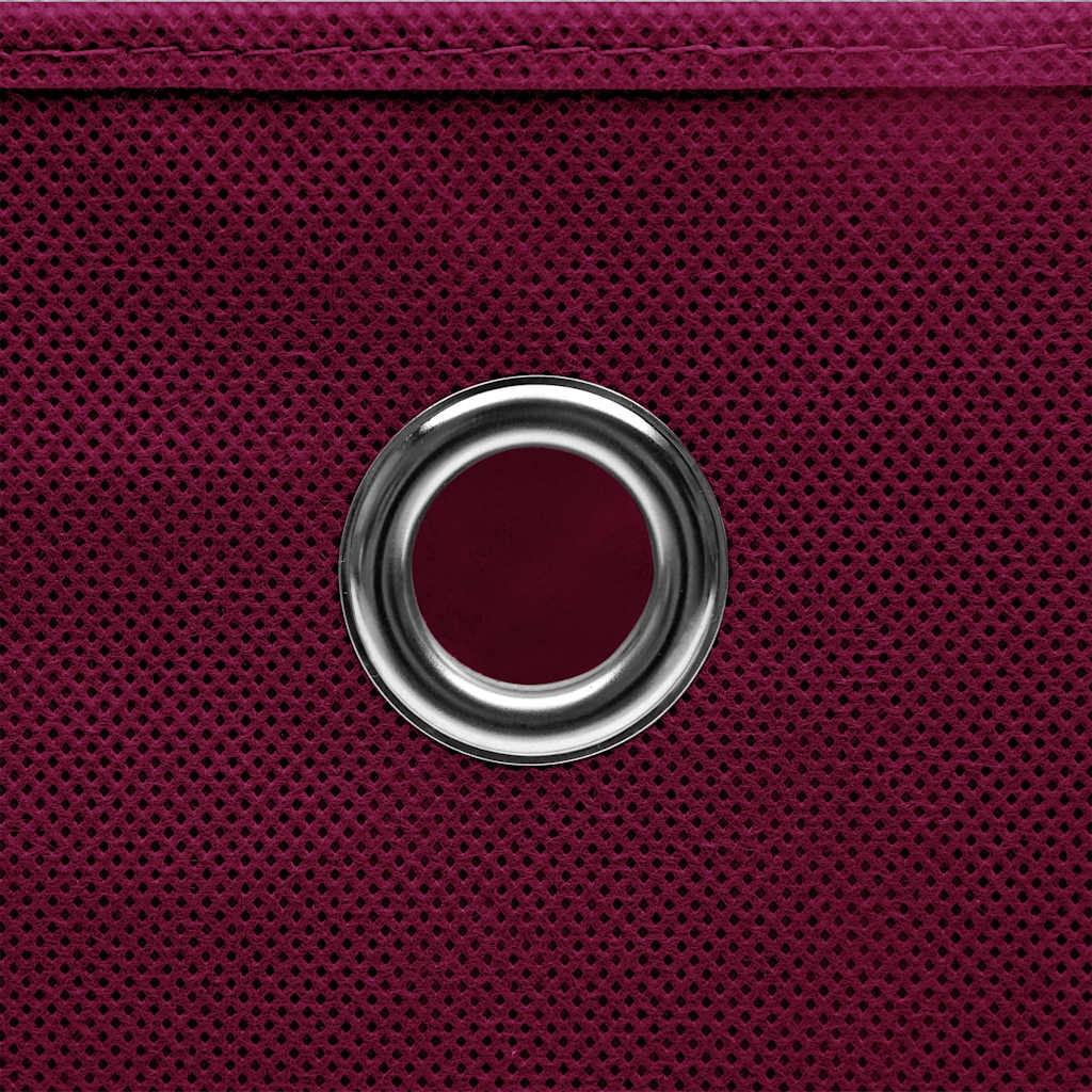 vidaXL Storage Box | Set of 10 | Dark Red | Non-woven fabric (100% polyester) 5