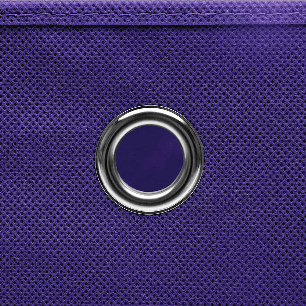 vidaXL Storage Box |  Set of 10 | Purple | Non-woven fabric (100% polyester) 5