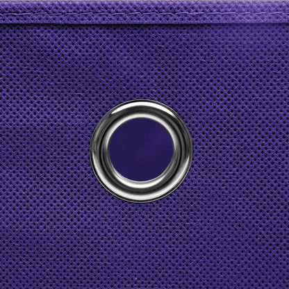 vidaXL Storage Box |  Set of 10 | Purple | Non-woven fabric (100% polyester) 5