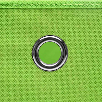 vidaXL Storage Box | Set of 10 | Green | Non-woven fabric (100% polyester) 5