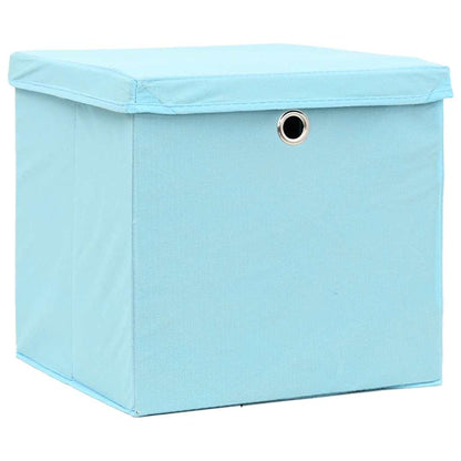 vidaXL Storage Box | Set of 10 | Baby Blue | Non-woven fabric (100% polyester) 2